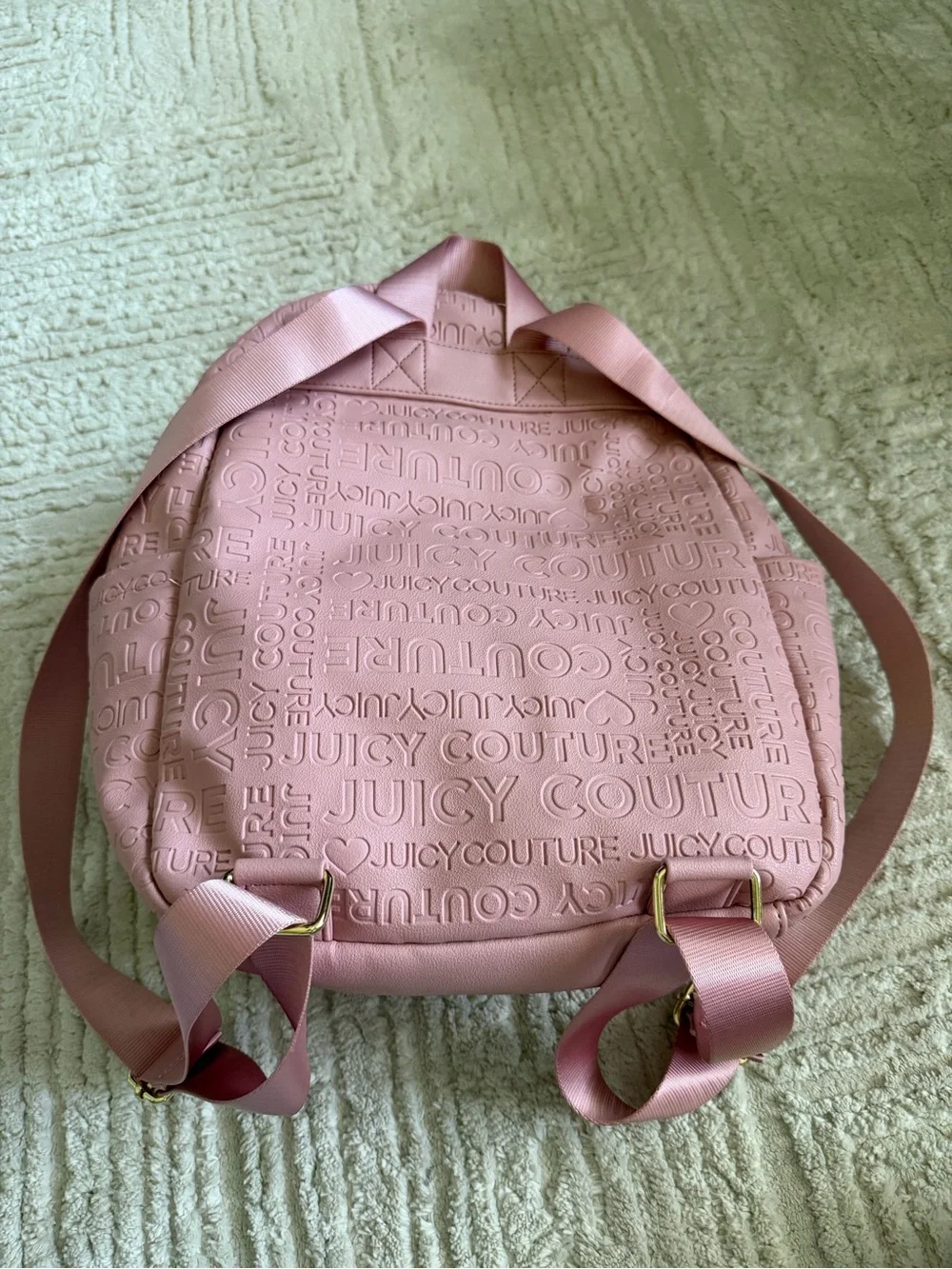 Juicy Couture Pink Embossed Logo Backpack